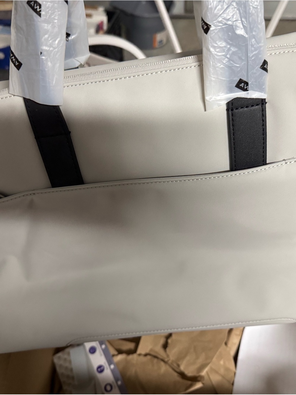 NWT Away The Everywhere Bag Cloud Gray Laptop Travel Tote Weekender